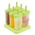 Six reusable Pear Daisy popsicle molds for homemade ice cream and ice bars, made from durable plastic, ideal for summer treats.