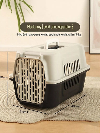 Portable Pear Daisy pet carrier for home and outdoor use, with breathable mesh sides and sturdy handle for easy transport.