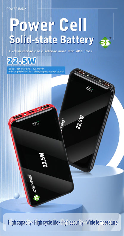 Pear Daisy portable power bank with fast charging for iPhone, compact universal battery pack for on-the-go charging.