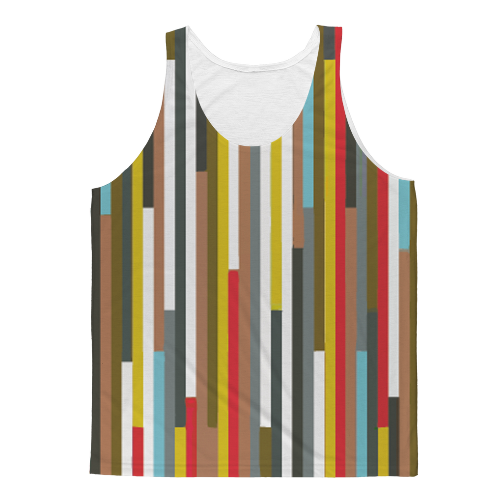 Sky Felix abstract art sublimation adult tank top, stylish T-shirt with vibrant colorful design and classic fit.