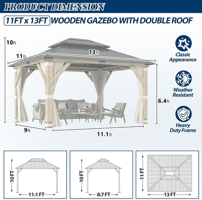 Industrial Strength Weatherproof Gazebo 11 By 13 Feet