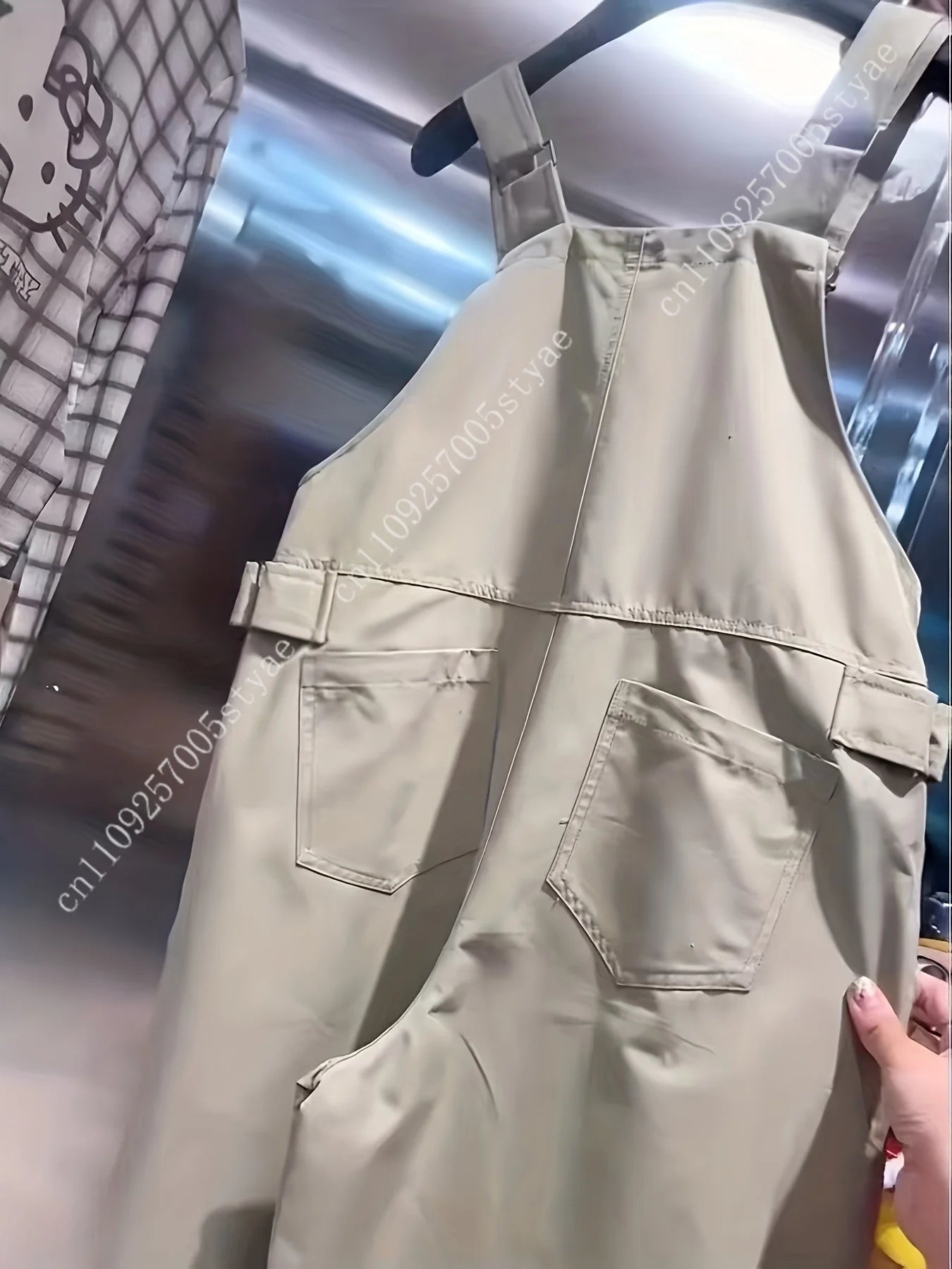 Stylish Hello Kitty design casual overalls for women by Start2Finish, loose-fitting and trendy for a relaxed, fashionable look.