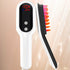 Maroon Asteria electric head massager with magnetic therapy and hair growth comb, featuring sleek black design and ergonomic handle.