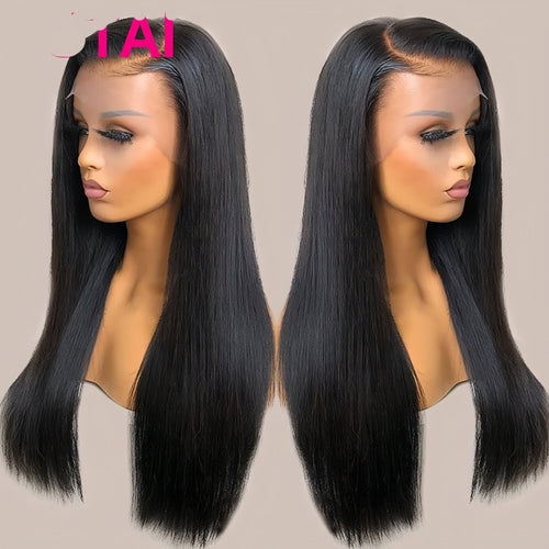 Carmine Juneberry LuxeWave real human hair lace wig set featuring wavy, natural hair with lace front for seamless styling.