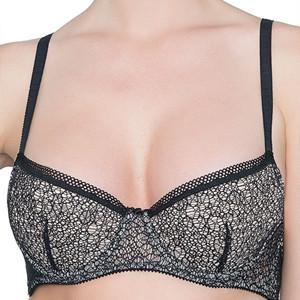 Black padded Balcony Bra from Lime Lucy&