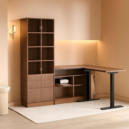 Electric Height Adjustable Desk 48 Inches Bookcase