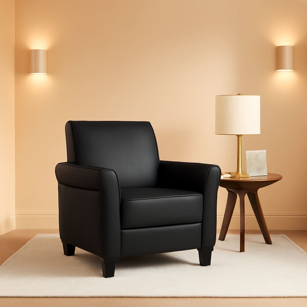 Black Accent Chair Modern Design For Living Room Furniture