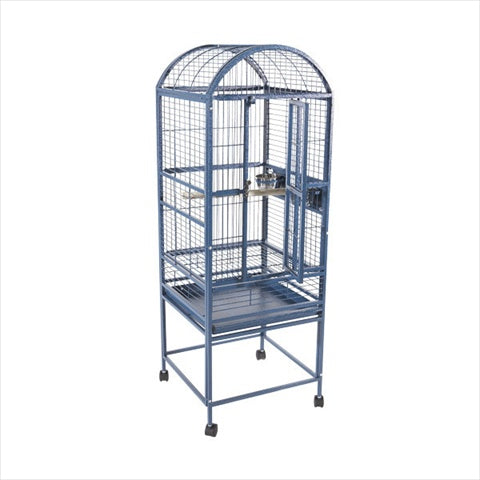 Small sandstone dome top bird cage by Rose Chloe with metal bars and spacious interior, suitable for pet birds.