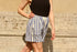 Blue Helios Handwoven Shorts Ole matching set in blue, featuring a stylish, textured design perfect for casual wear