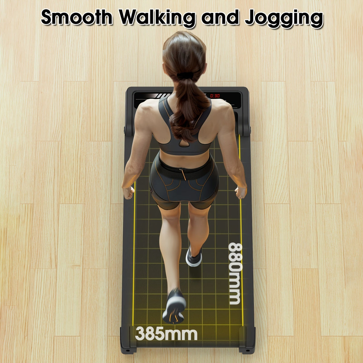 NNETM Under Desk Walking Pad - Home Gym Office Fitness Equipment(Black)