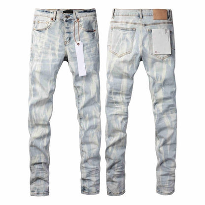 Slim-fit stretch skinny jeans for men by Carmine Juneberry, featuring a retro style and classic denim look.
