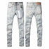 Slim-fit stretch skinny jeans for men by Carmine Juneberry, featuring a retro style and classic denim look.