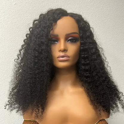 Voluminous Afro Curly Wig by Peach Clymene with bold, bouncy curls made from premium human hair for a striking look