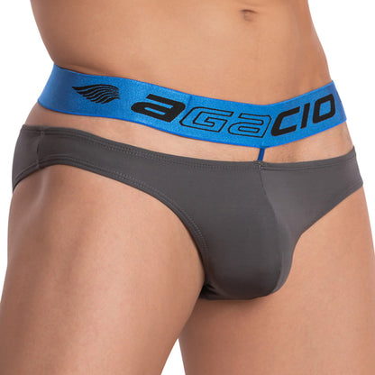Grey Agacio AGJ019 Brief underwear from Ochre Pandora featuring a comfortable fit and seamless design.