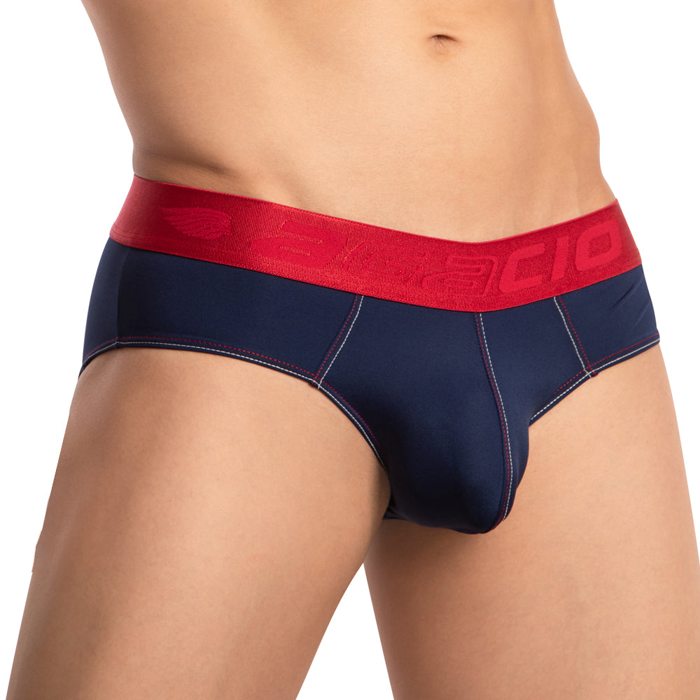 Ochre Pandora Agacio AGJ037 navy brief underwear with a trendy, bold design, made from comfortable fabric.