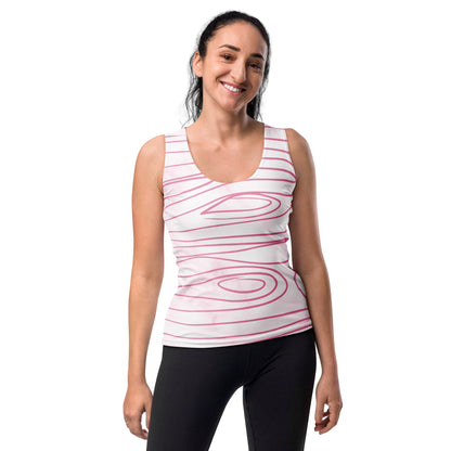 Pink line art sketch print women&