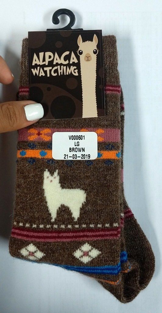 Milky Way alpaca watching socks, cozy knit socks featuring alpaca designs, perfect for casual wear and comfort.