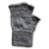 Milky Way fingerless alpaca gloves for work and play, dark grey, soft and warm activewear gloves with open fingertips.