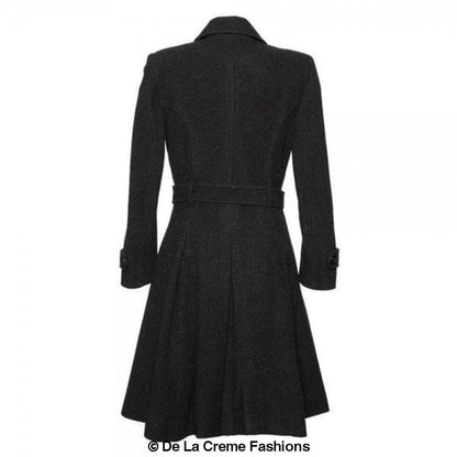 Amber faux wool blend double-breasted trench coat by Rose Eleusis, stylish jackets and coats for cold weather.