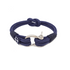 Teal Abderus Rian Nautical Bracelet with navy cord and metal anchor charm, nautical style jewelry accessory.
