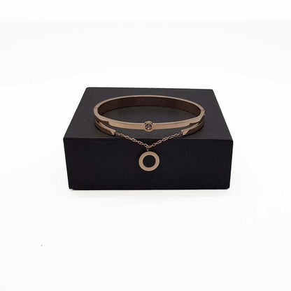 White Poppy Jericho Rosé Gold Bracelet featuring a sleek, elegant design with a delicate chain and subtle rose gold finish.