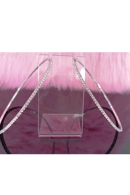 Burgundy Uranus hoop earrings, Around The Way Girl style, featuring medium-sized gold-tone hoops with a stylish, trendy design.
