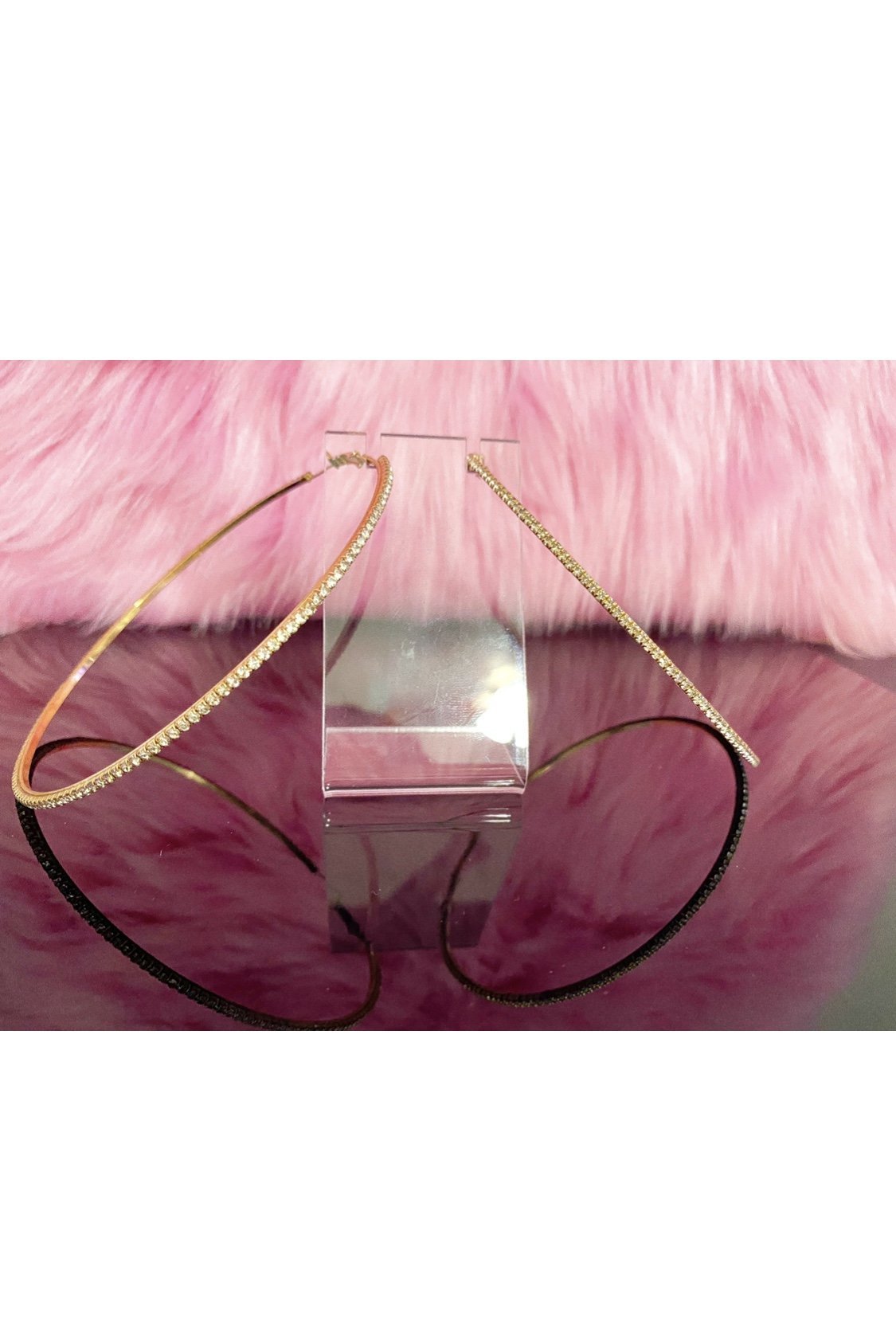 Burgundy Uranus hoop earrings called Around The Way Girl, featuring large round gold hoops with a sleek polished finish.