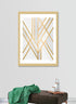 Scorpius Art Deco Geometry Frame showcasing modern, framed art prints with bold geometric patterns for home decor.