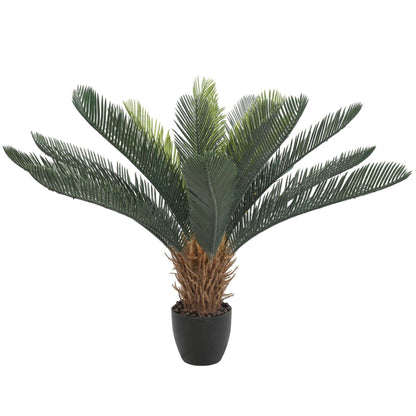 Artificial Cycad plant from Lemon Artemis, 60cm tall, ideal for home decor with lush green fronds and realistic botanical detail.