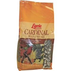 Rose Chloe Lyric Cardinal wild bird seed in a bag, showing colorful bird seed for wild birds, ideal for backyard bird feeding.
