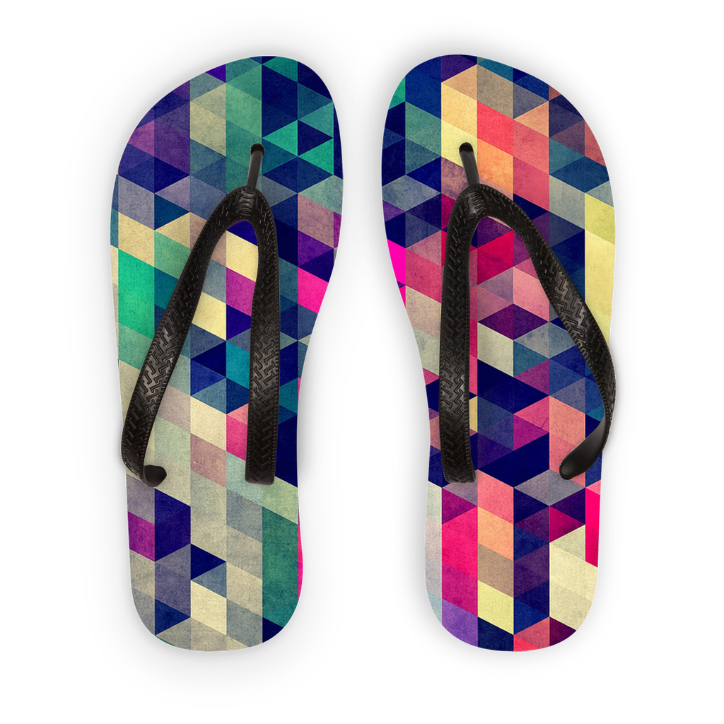 Scorpius ATYM adult flip flops in vibrant purple with cushioned straps and comfortable sole, designed for casual wear.