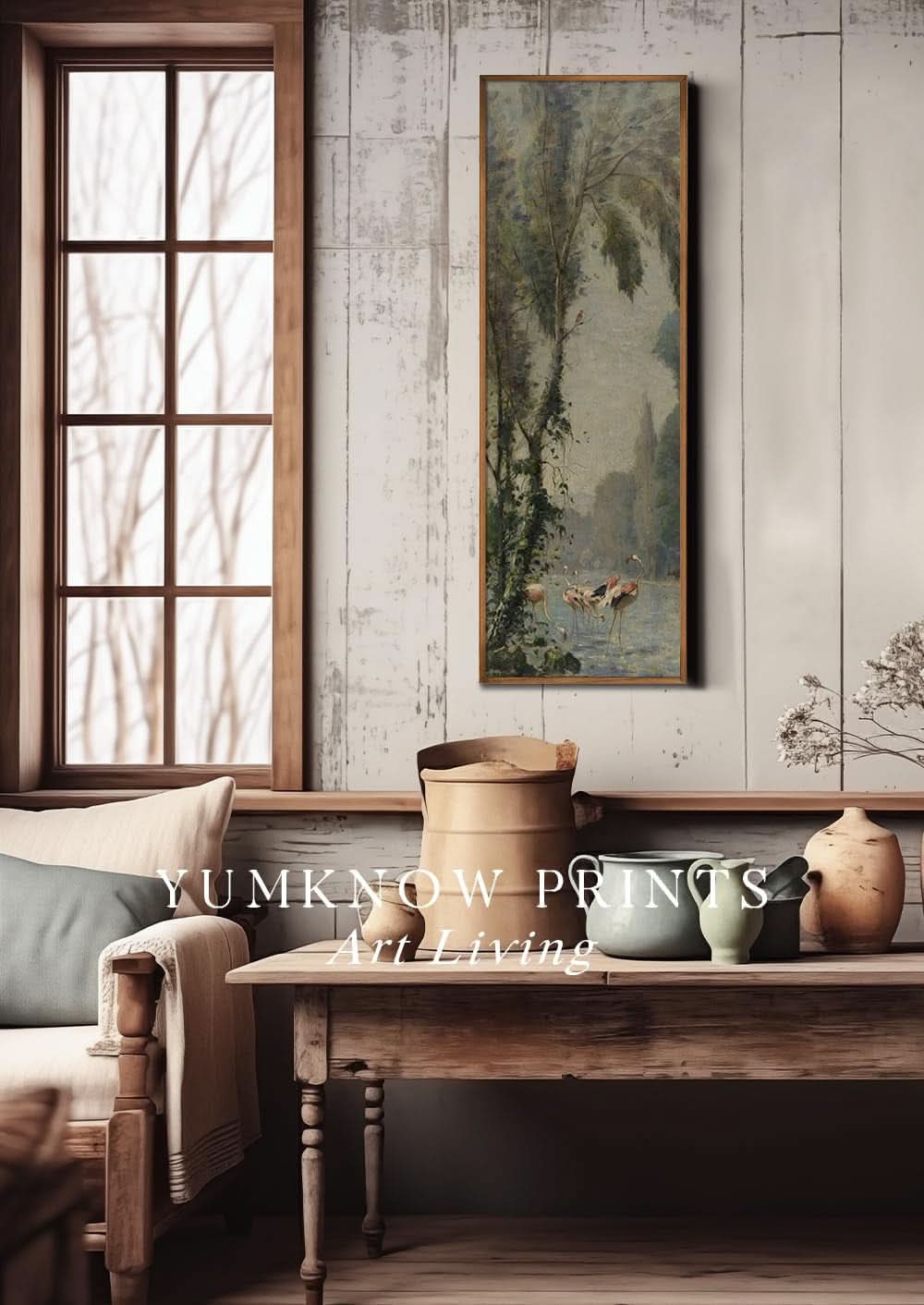 Rolled Canvas Farmhouse Wall Art 16x48 Extra Long Panorama