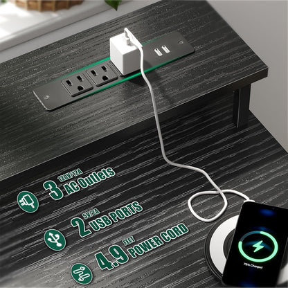Forty Seven Inch Gaming Desk With RGB LED Illumination