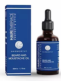 Black Sugarplum Hairworthy Hairembrace Beard Oil bottle, bath and beauty product with a sleek design and natural ingredients.