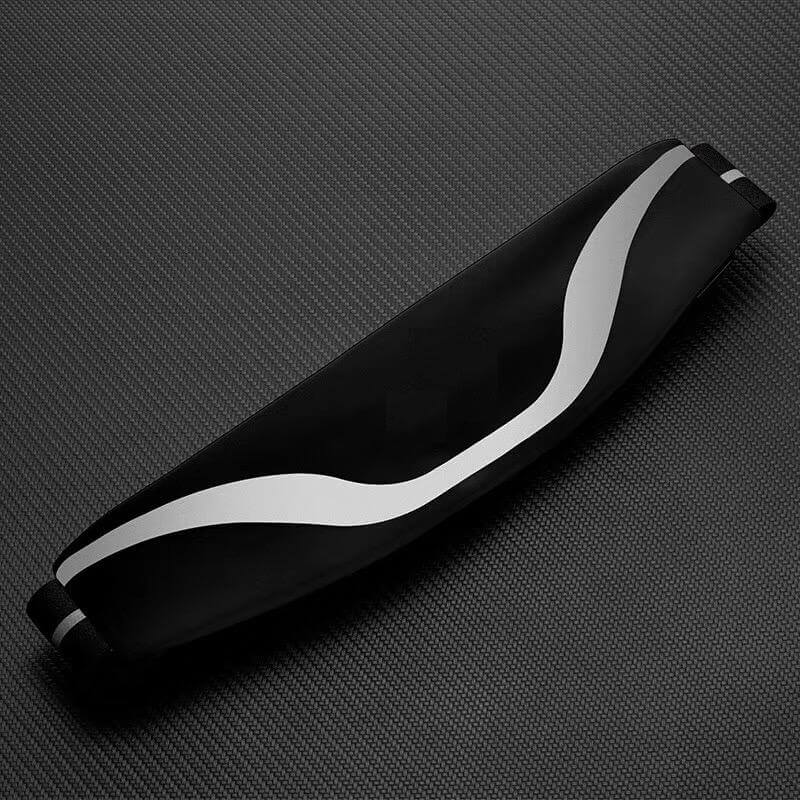Black Lavender water-resistant sport waist pack with reflective strip, ideal for running and outdoor activities, featuring adjustable strap.