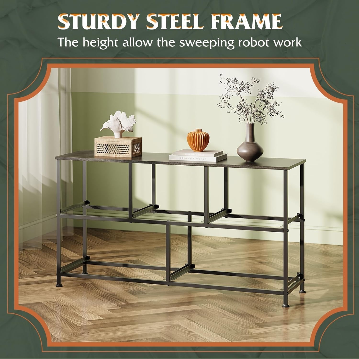 Charcoal black wood grain dresser by Peach Maple with five drawers and fabric bins, showcasing a modern furniture design.