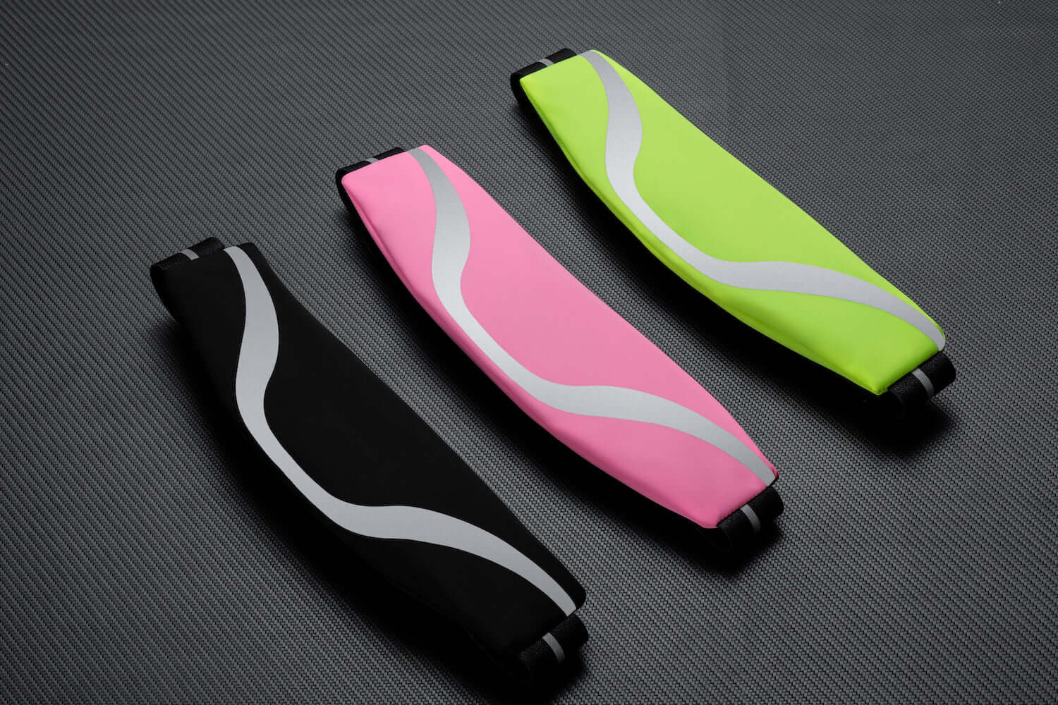 Black Lavender water-resistant sport waist pack with reflective strip, ideal for running and fitness equipment accessories.