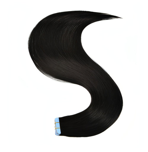 Carmine Juneberry LuxeWave traceless invisible real hair wig extension, showcasing smooth, natural-looking hair in a high-quality image.