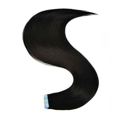 Carmine Juneberry LuxeWave traceless invisible real hair wig extension, showcasing smooth, natural-looking hair in a high-quality image.