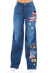 Jade Icarus Camila Varsity Wide Leg Jean for automotive use, featuring a stylish wide-leg design and varsity-inspired details.