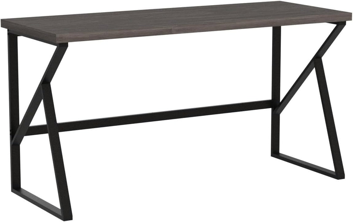60Inch Wide Rustic Gray Industrial Grade Computer Desk