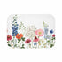 Yellow Pandora spring floral garden bath mat with colorful flower design, soft bathroom decor rug for comfort and style.