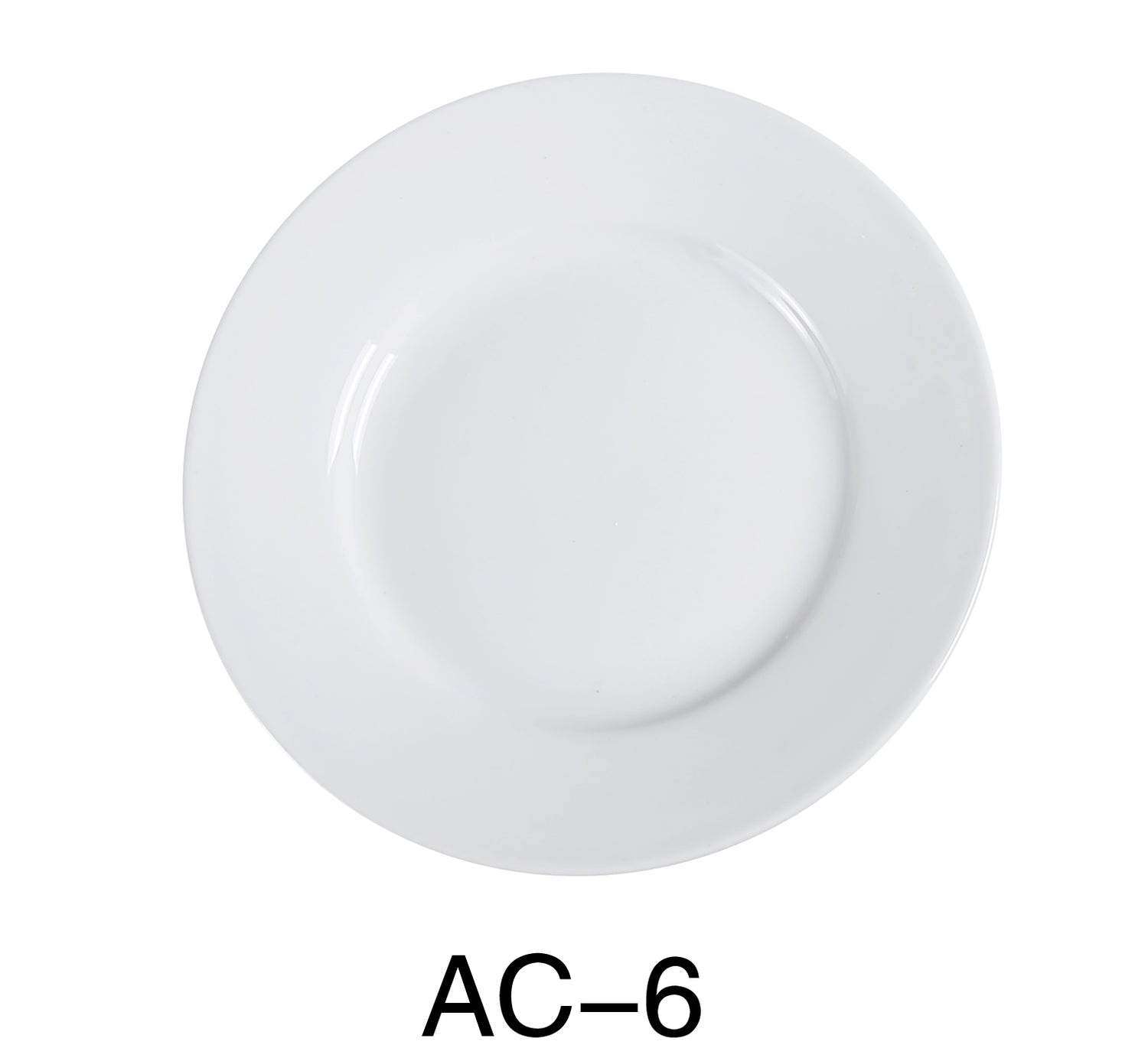 Yanco AC-6 ABCO bread plate in white ceramic, with a simple, elegant design, perfect for serving bread or small snacks at home.
