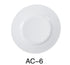 Yanco AC-6 ABCO bread plate in white ceramic, with a simple, elegant design, perfect for serving bread or small snacks at home.