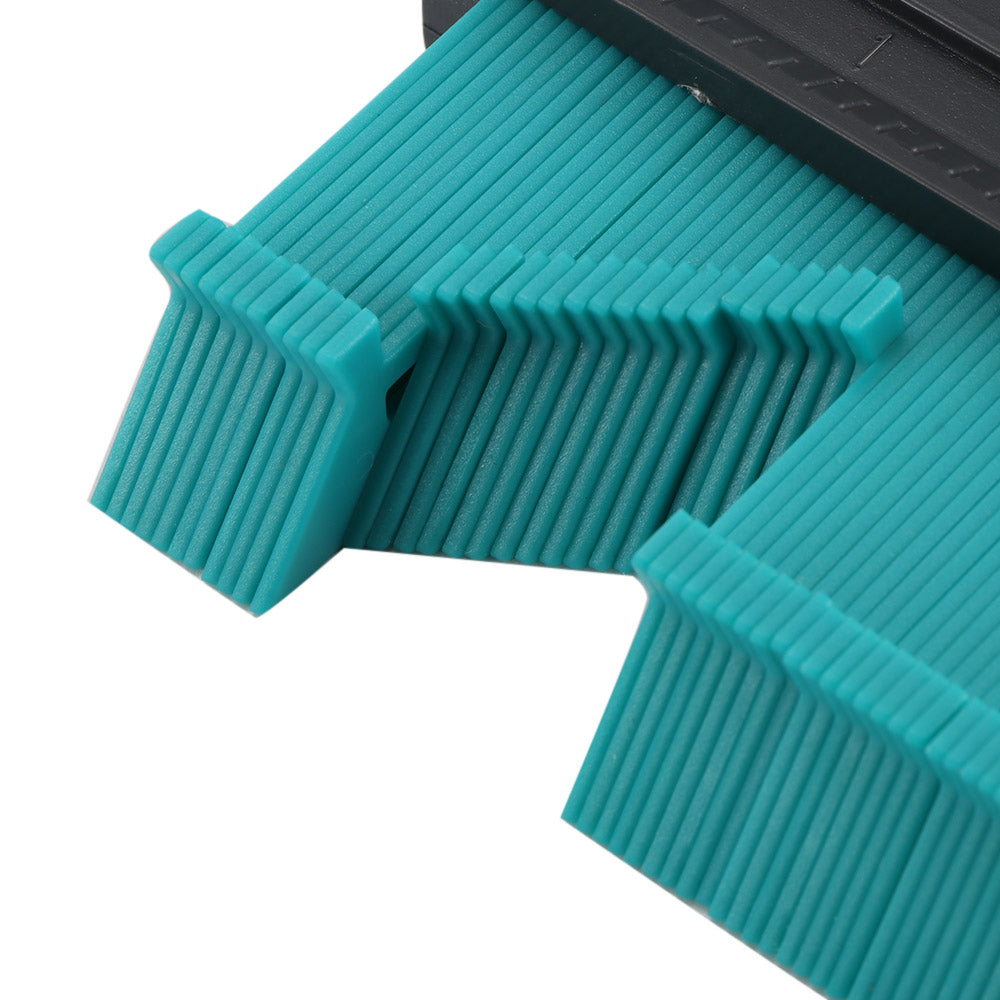 Teal Simba Contour Irregular Profile Measuring Gauge Ruler for bath and beauty, showing its flexible, curved design for measuring contours.