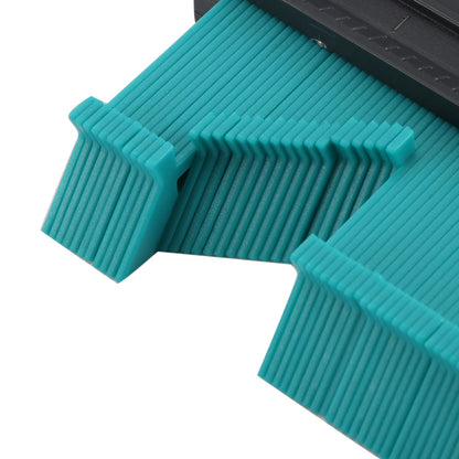 Teal Simba Contour Irregular Profile Measuring Gauge Ruler for bath and beauty, showing its flexible, curved design for measuring contours.