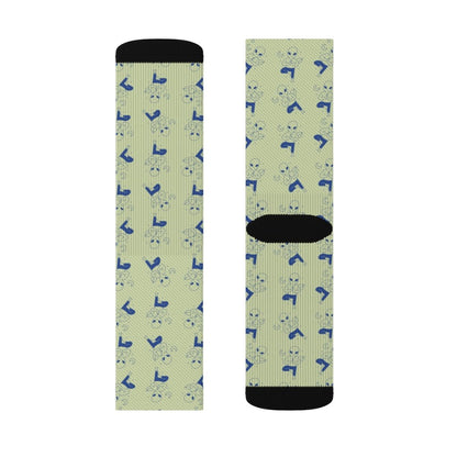 Yellow Pandora Alien Yoga Socks featuring colorful alien designs and comfortable fabric, perfect for exercise or casual wear.