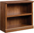 Two-tier wooden bookcase with adjustable shelves in oiled oak from Peach Maple, ideal for home storage and organization.