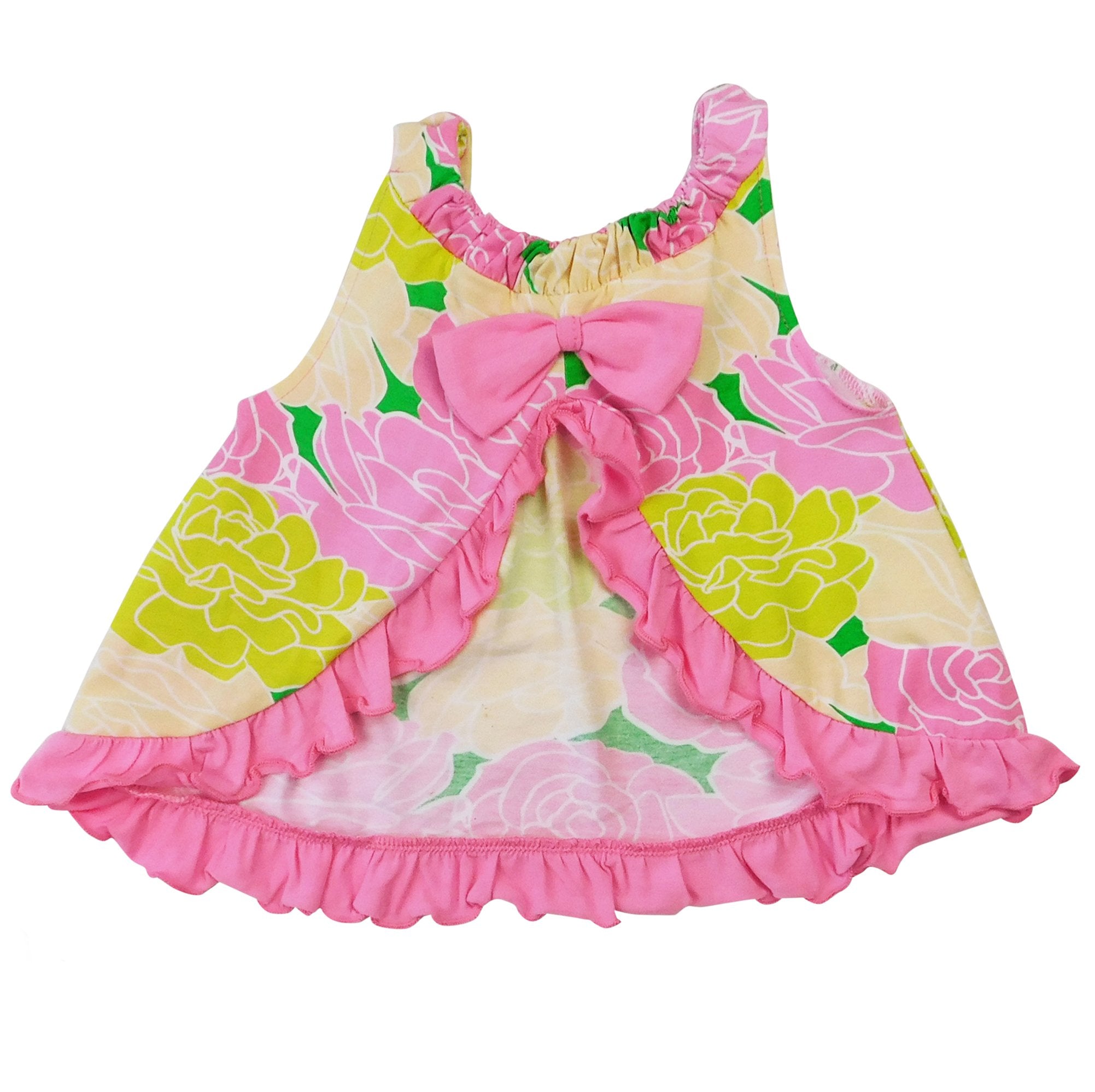 Baby girl open back swing tank top by Black Simba, soft cotton toddler clothing, with a stylish open back design.