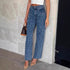 Carmine Juneberry CrossBead™ Denim Haute Edition 25 jeans with stylish bead embellishments and classic blue denim fabric.